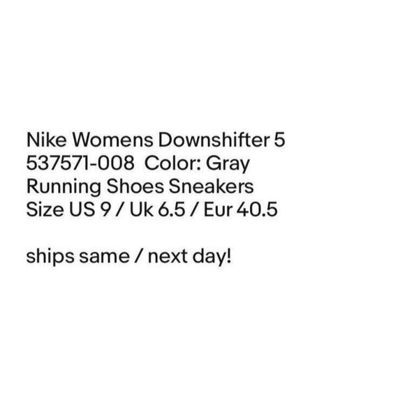 Nike Womens Downshifter 5 Sneaker Sz 9 Gray 537571-008  Running Shoes - Picture 10 of 10